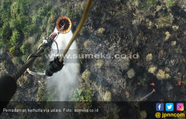 Lahan Terbakar di Jambi, BPBD Lakukan Pemadaman Via Udara