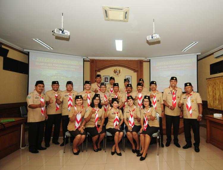 Pengukuhan Pengurus Satuan Karya Pramuka Kalpataru Kabupaten Badung Masa Bakti Tahun 2017-2022