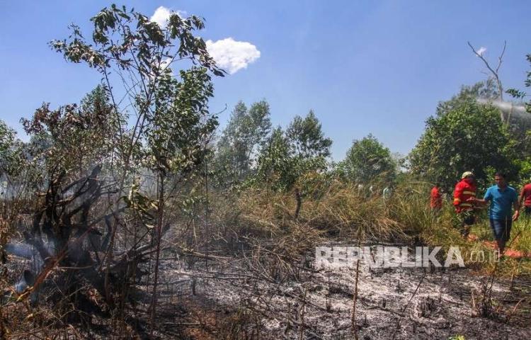 Satgas Karhutla Kerja Ekstra Padamkan Lahan Terbakar