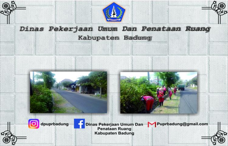 perabasan bahu jalan diruas gatsu-muding dikecamatan kuta utara