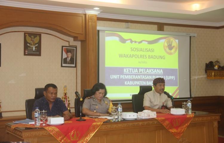 Sosialisasi Tim Pungutan Liar Kabupaten Badung di DPMPSTP.