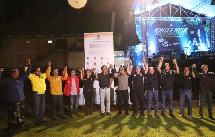 KPU Badung Gelar Konser Musik "Pemilih Berdaulat Negara Kuat"  Deklarasi Kampanye Damai Pemilu 2019