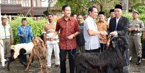 Umat Islam Sholat Idul Adha di Puspem Badung Wabup. Suiasa Serahkan Hewan Qurban