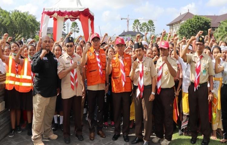 Wabup. Suiasa Pimpin Apel Gema Bakti Pramuka Badung  Wujudkan Insan Pramuka yang Cerdas dan Berkarakter