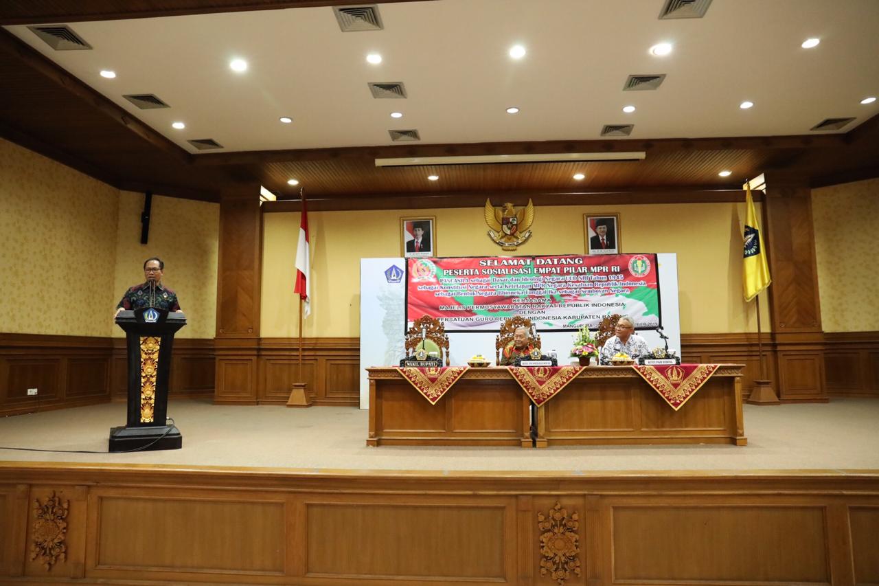 Sosialisasi Empat Pilar MPR RI di Badung, Wabup Suiasa : Nilai-Nilai Empat Pilar Kebangsaan Patut Dipahami guna Perkokoh NKRI