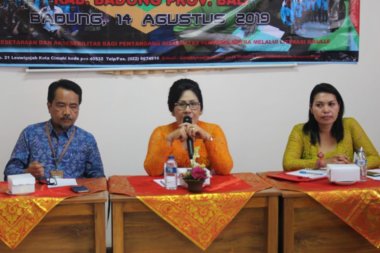 Sosialisasi Braille Corner   Dinas Perpustakaan dan Kearsipan Badung Siapkan Layanan bagi Penyandang Tuna Netra