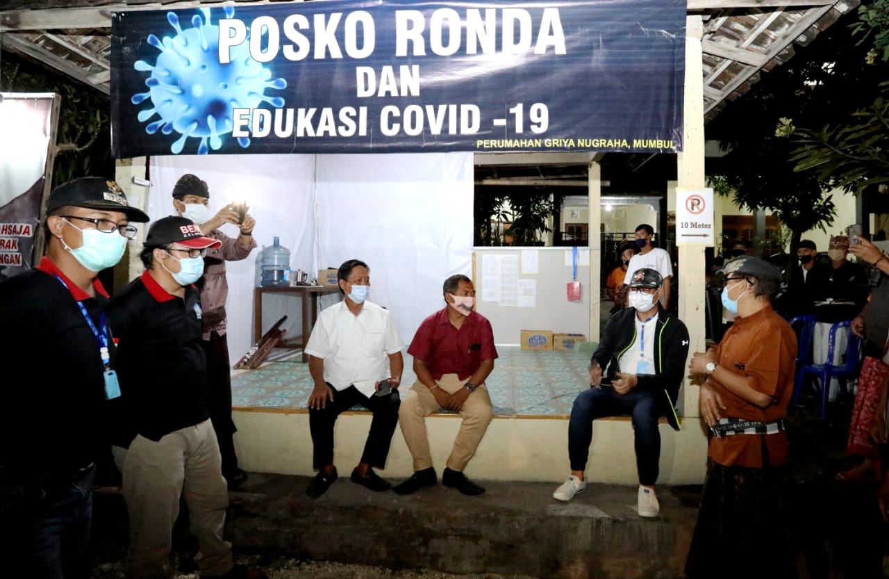 Wakil Bupati Badung Tinjau Posko Gotong Royong Satgas Covid-19 Di Kecamatan Kuta Selatan