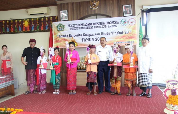 Budayakan Kegemaran Membaca Melalui Lomba Bercerita Kegamaan Hindu Oleh Kantor Kemenag Kab. Badung