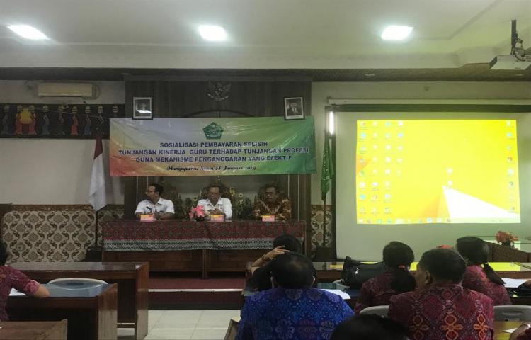 Sosialisasi Pembayaran Selisih Tunjangan Kinerja Terhadap Tunjangan Profesi Guru