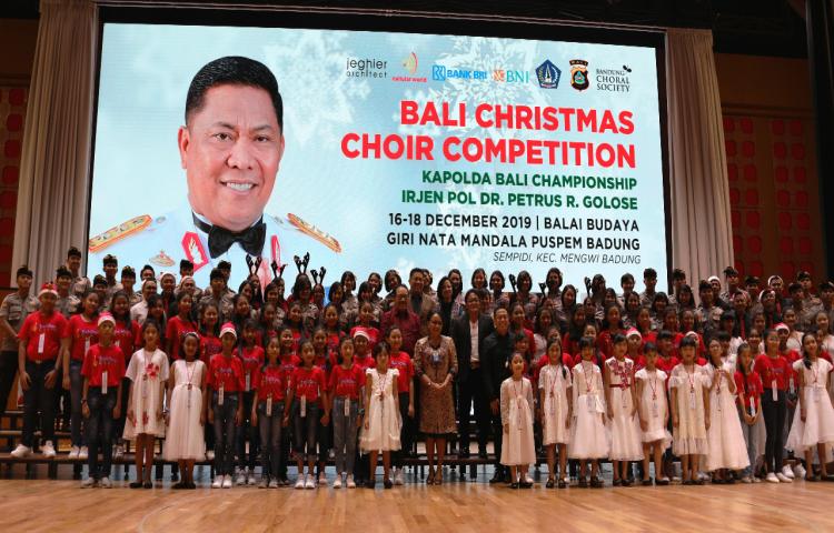 Bupati Giri Prasta Hadiri Pembukaan Bali Christmas Choir Competition Kapolda Bali Championship 2019