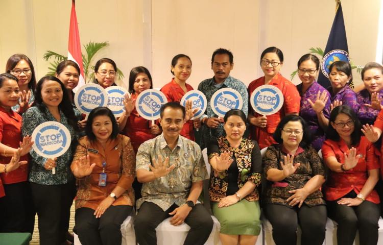 Ketua TP PKK Badung Ny. Seniasih Giri Prasta Jadi Narasumber Workshop Penggiatan Anti Narkoba dari Lingkungan Masyarakat
