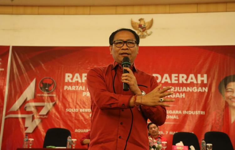 Wabup. Suiasa Paparkan PPNSB dalam Rakerda PDI Perjuangan di Kalimantan Tengah