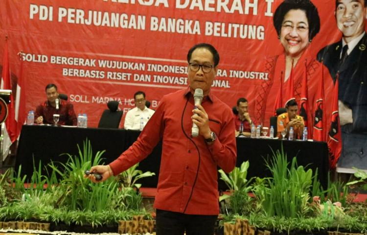 Wabup Suiasa paparkan PPNSB dalam Rakerda PDIP Bangka Belitung