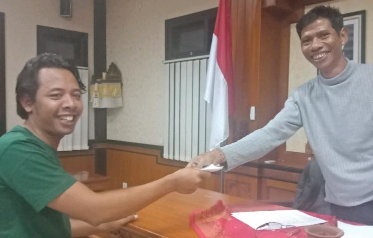 Diskusi bersama ketua ST se-Desa Abiansemal dalam rangka kegiatan Peduli Bencana Lombok