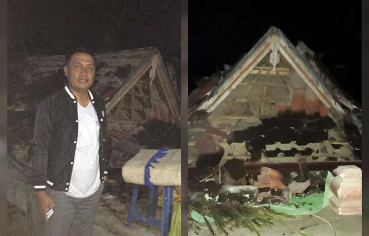 Gempa Robohkan Rumah Nyoman Dana, Perbekel Desa Abiansemal Datanggi Lokasi