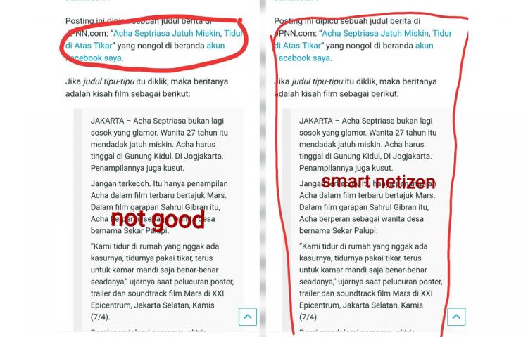 Netizen Cerdas, Komentar Setelah Membaca Isi Berita, Bukan Judul Semata