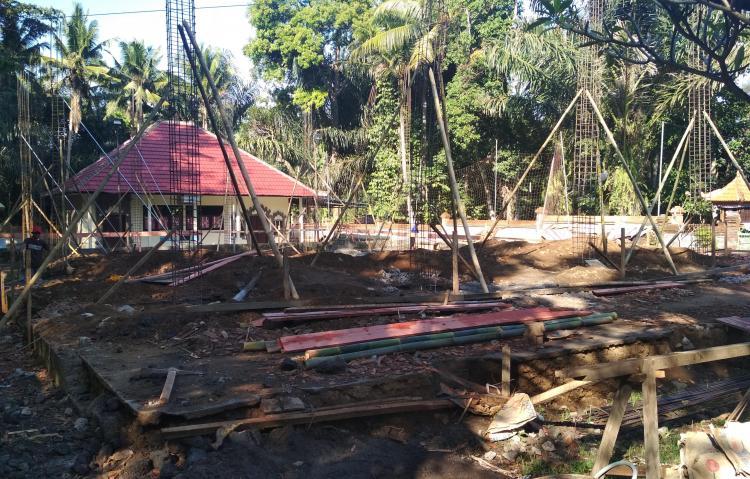 Realisasikan Dana APBD, Proses Pembangunan Wantilan di Pura Dalem Pakuaji
