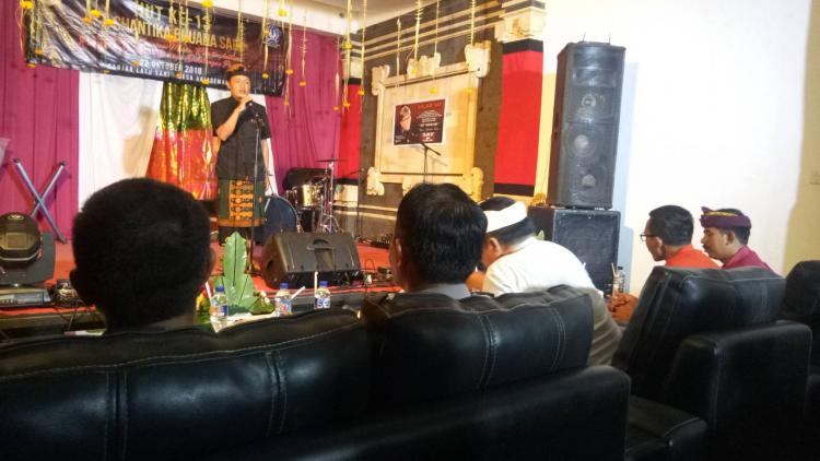 Sambutan Perbekel Abiansemal dalam Acara HUT ST.Shantika Bhuana Sari