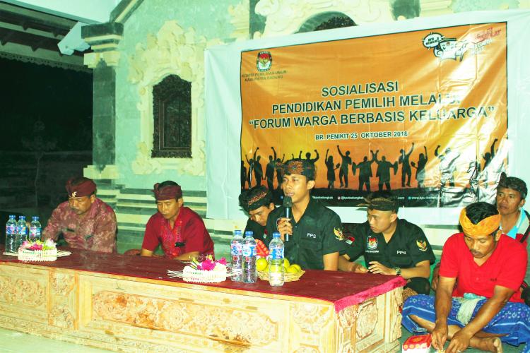Edukasi Pemilu kepada masyarakat, KPU Badung bersama PPS Belok/Sidan adakan Sosialisasi.