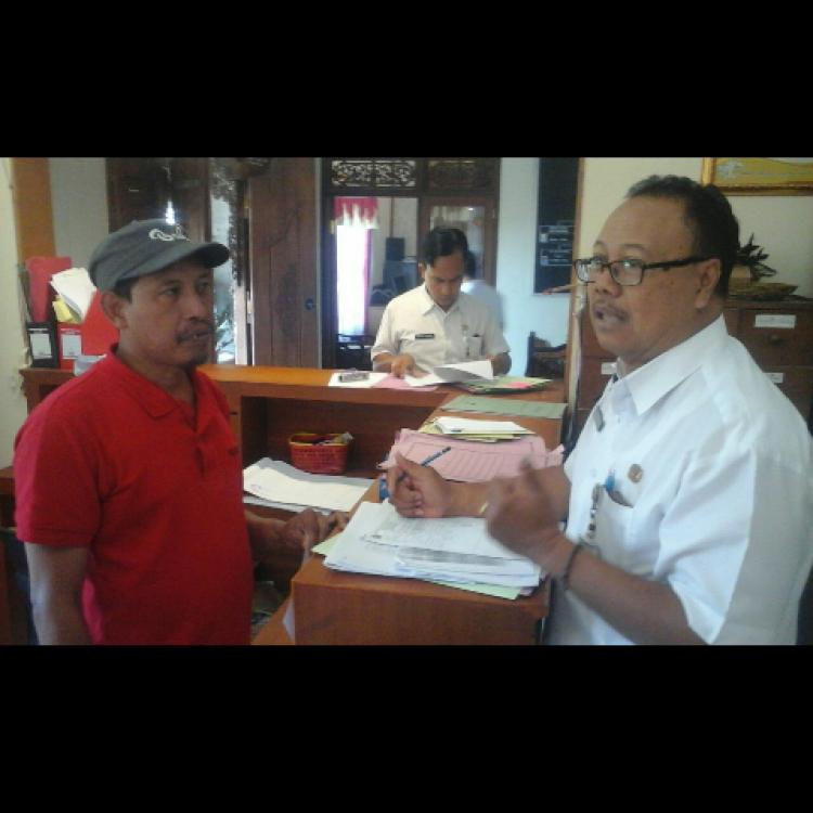 bimbingan kearsipan Pemerintah desa Belok/sidan