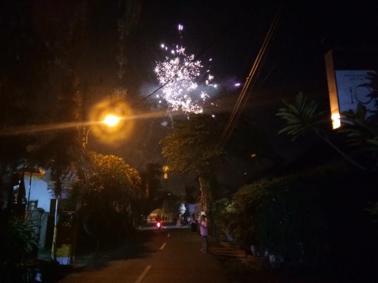 Antosias masyarakat Canggu Menyambut Pergantian Tahun Baru  2019