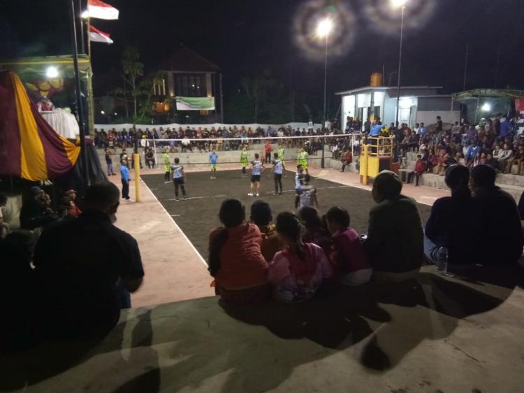 Semifinal bola volly , pordes Desa Canggu