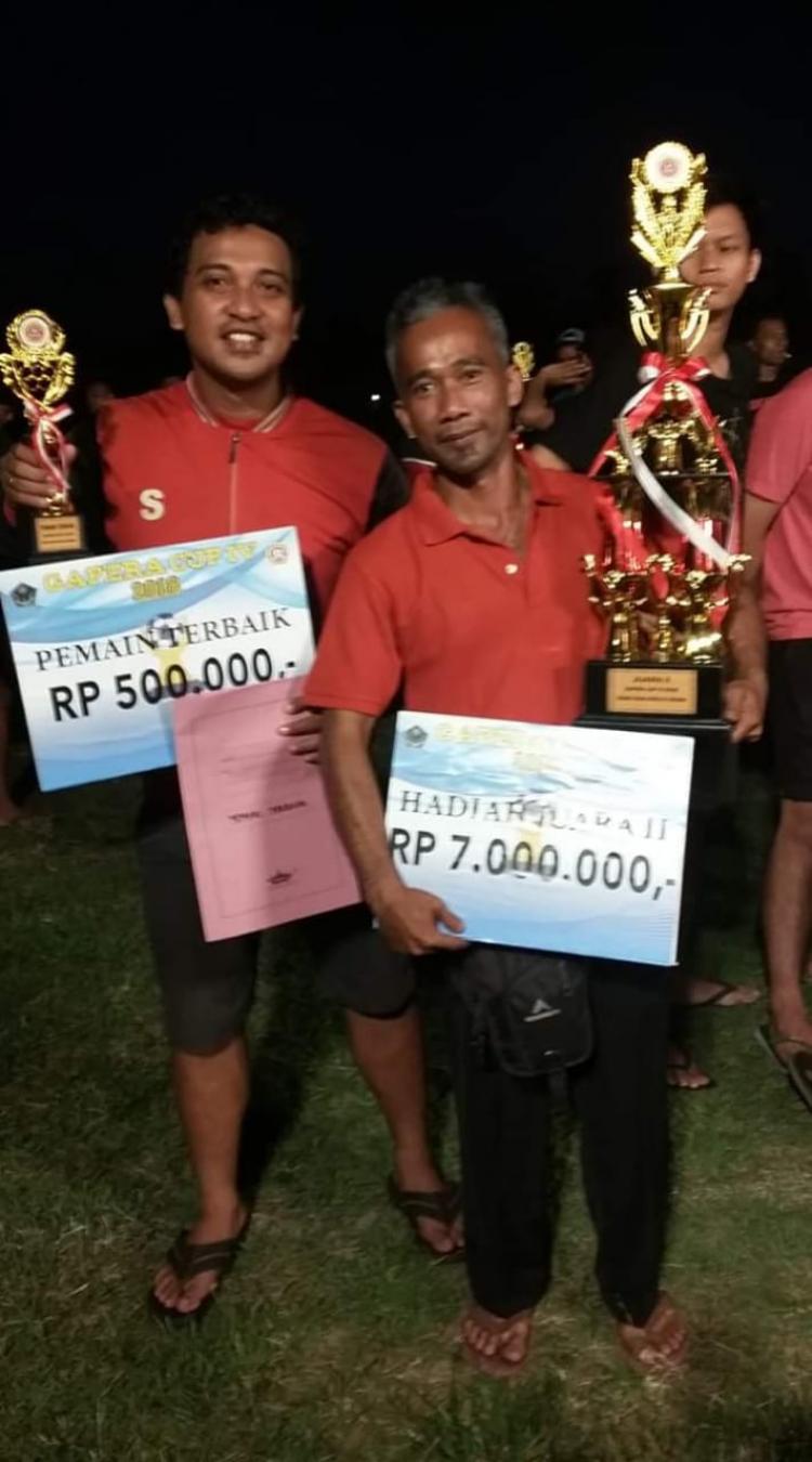 Team Canggu FC raih juara II Dalam Karang Taruna Cup III desa Braban