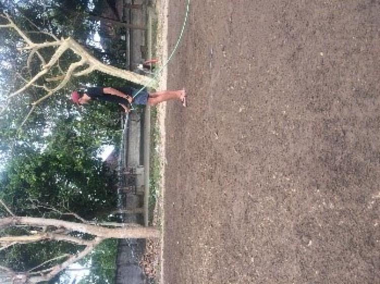 Lapangan voli Satria Muda , Br.Babakan  kangin dan Br. Babakan Kawan  hampir rampung