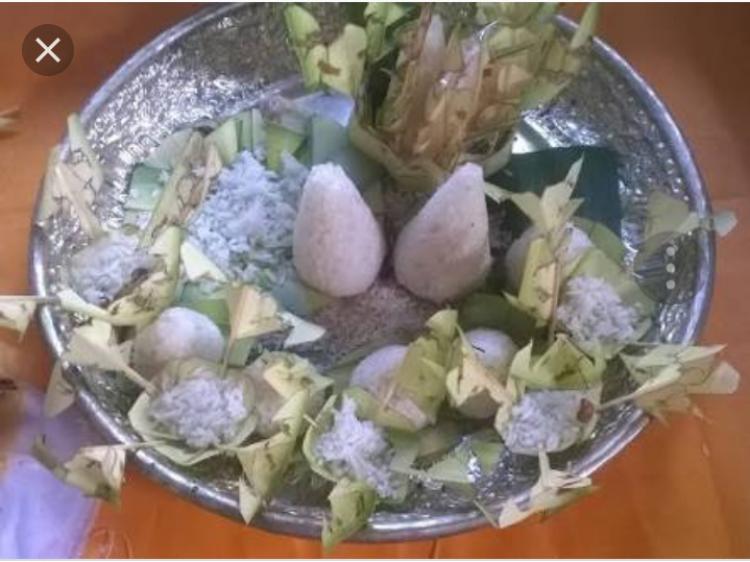 TUMPEK WAYANG PEMAKSAN PURA DALEM LUHUR SARI NGATURANG TUMPENG GURU