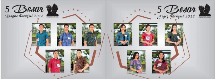 Bagus Ari dan Jegeg Frida kini Tatap 3 Besar Jegeg Bagus Kecamatan Mengwi 2018