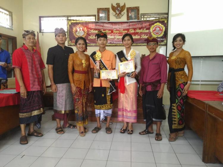 Jegeg Ira dan Bagus Nicko terpilih sebagai Jegeg Bagus Desa Munggu 2018