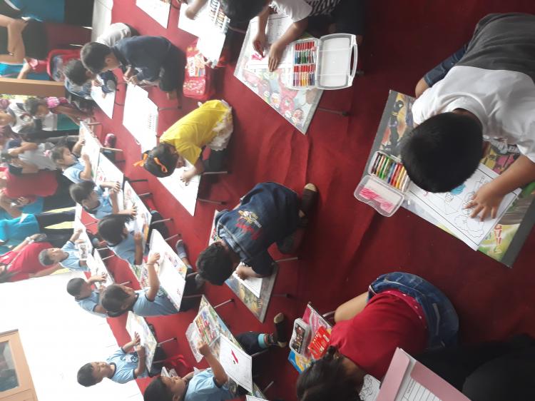 LOMBA MEWARNAI YANG DIIKUTI OLEH TK DAN KB KARTIKA YASA IV