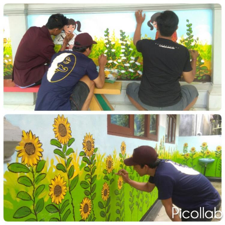 MURAL, KARYA EPIC KKN ISI DENPASAR TERSIRAT PESAN YANG MEMOTIVASI