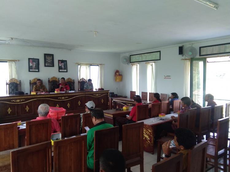 RAPAT EVALUASI PEMBANGUNAN 2018 OLEH LPM DI DESA PANGSAN