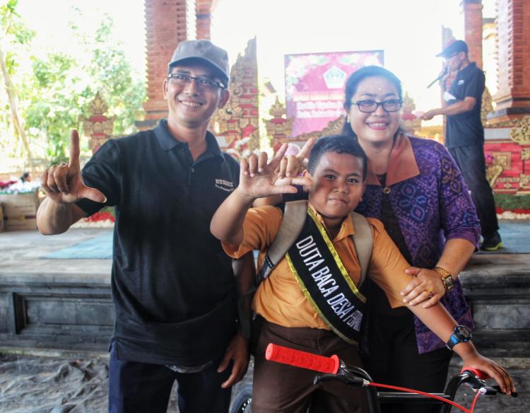 Sandiyana sebagai Duta Baca Penarungan bulan September 2018