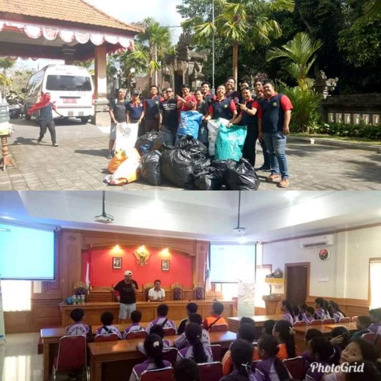 Bersama Komunitas "Maludong" Perbekel Berikan Edukasi Bahaya Sampah Plastik pada Anak-Anak SD