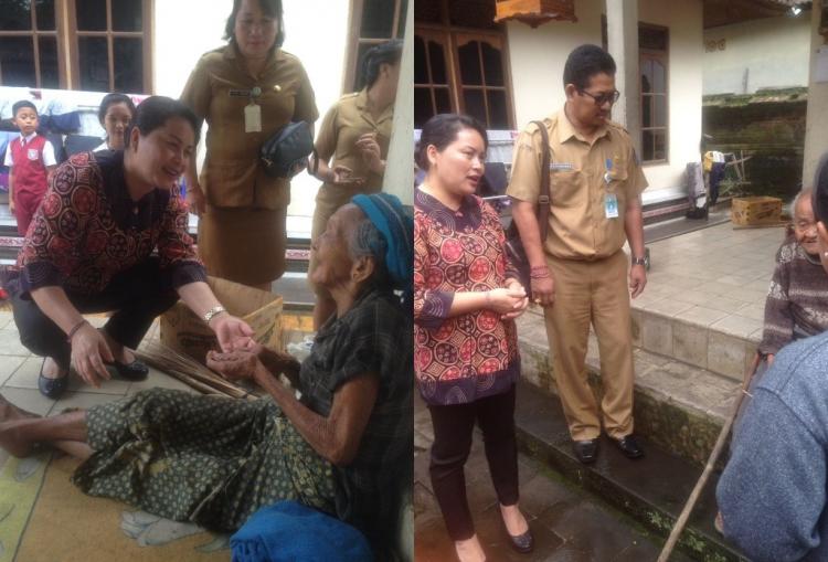 IBU BUPATI BADUNG KUNJUNGI WARGA PRA KS DI GERANA