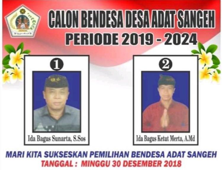 PERBEKEL BERI SELAMAT KEPADA BENDESA ADAT TERPILIH