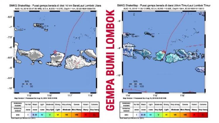 3 Kali Gempa Mengguncang Lombok dan Bali Hari Ini