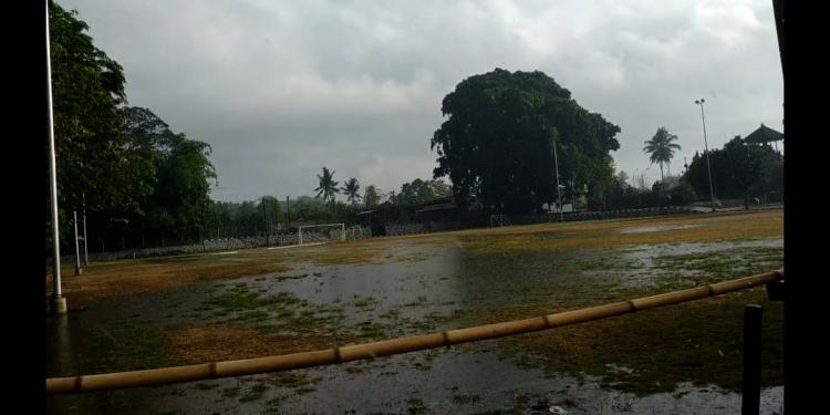 Diguyur Hujan Semalam, Lapangan I Wayan Geso Tergenang