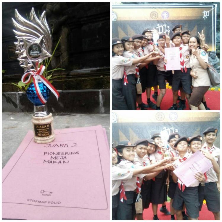 Gerakan Pramuka SMP N 2 Abiansemal di Desa Sedang Ukir Prestasi di Pandu Trisma Cup