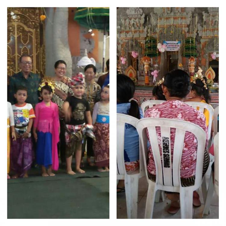 PERBEKEL DESA SEDANG MENGHADIRI PELEPASAN TK GATOT KACA SEDANG