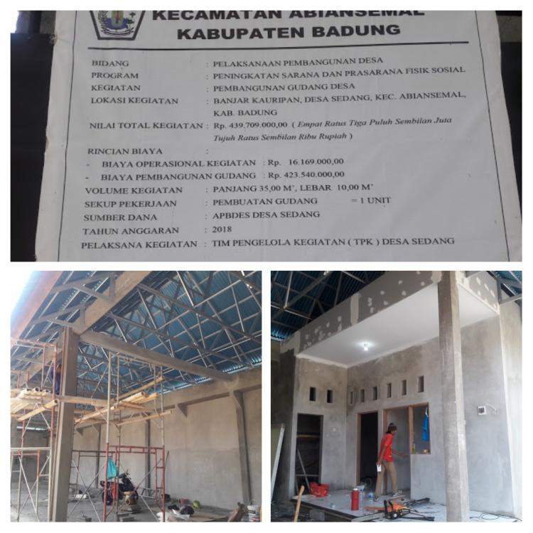 Pembangunan Gudang Desa Mulai Rampung