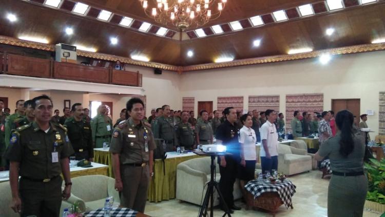 Pengamanan Pilpres dan Pileg, Kasatgas Desa Sedang  Kunjungi Legian