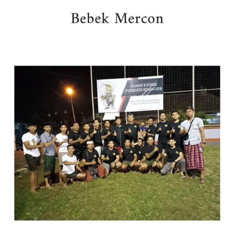 Perkumpulan Pemuda Desa Sedang “Bebek Mercon” Mendukung Penuh Perhelatan Porsenides Desa Sedang 2018.