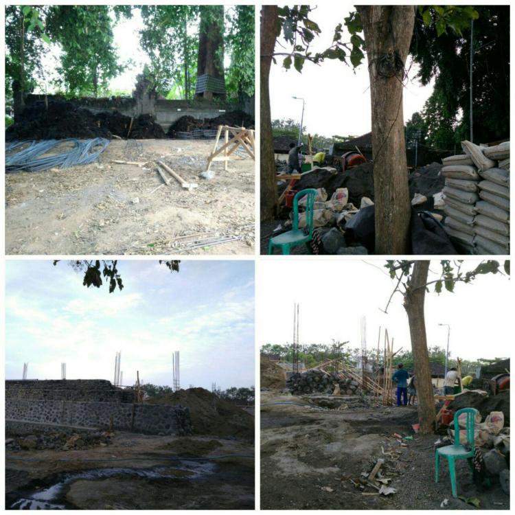 Pura Puseh Desa Sedang masih dalam tahap pembangunan