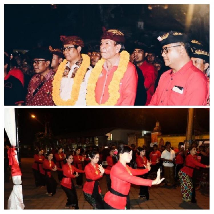 Wakil Bupati Disambut Dengan Tarian Rejang Renteng