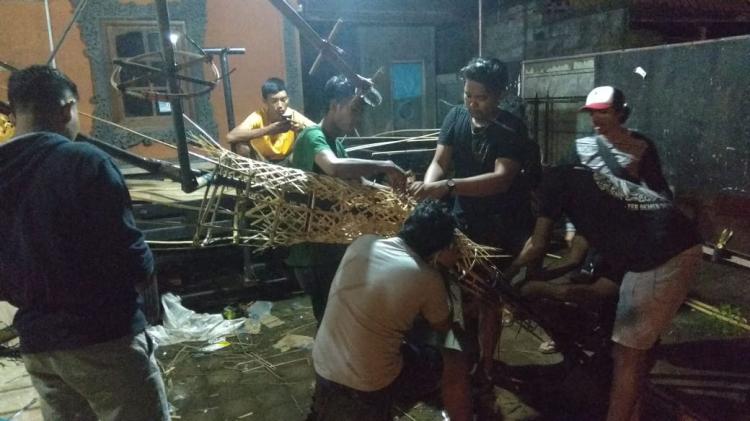 Walau Dalam Masa Persiapan Menuju Hut Stt, Pemuda St. Semara Ratih Tetap Semangat Dalam Berkarya Ogoh-Ogoh