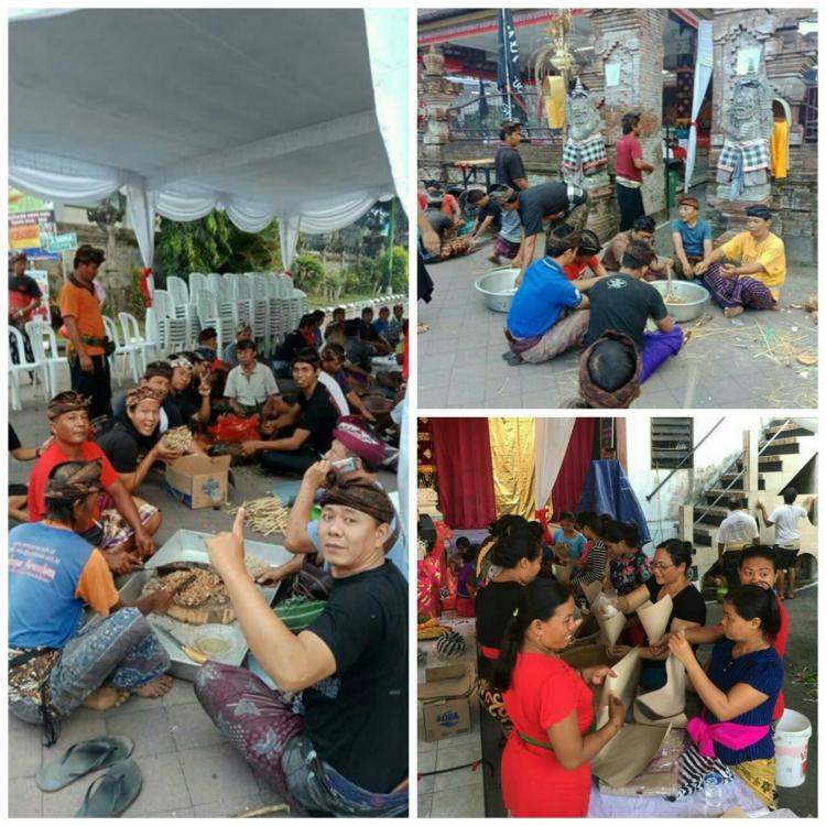 Warga Banjar Sigaran sangat antusias membantu Stt Windhu Karya