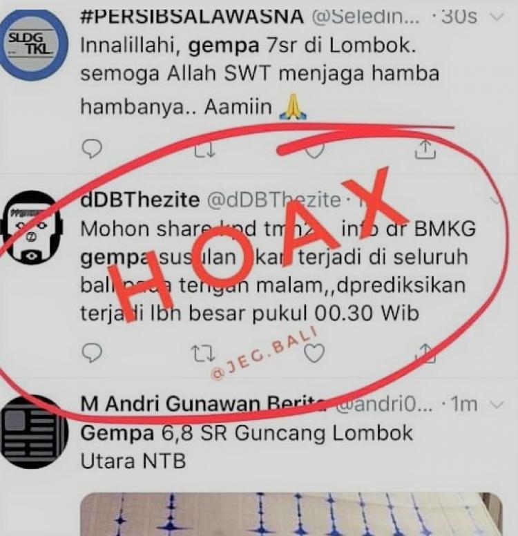 Waspada Hoax! Penyebaran Isu Gempa Susulan Yang Meresahkan Masyarakat